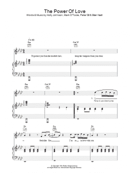 page one of The Power Of Love (Piano, Vocal & Guitar Chords)