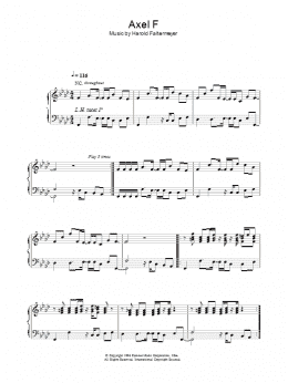 page one of Axel F (from Beverley Hills Cop) (the Crazy Frog) (Piano, Vocal & Guitar Chords)