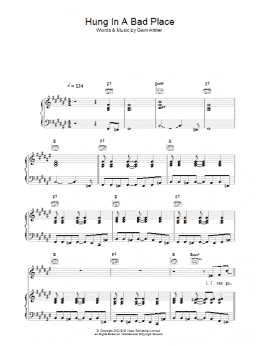 page one of Hung In A Bad Place (Piano, Vocal & Guitar Chords)