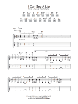 page one of I Can See A Liar (Guitar Tab)