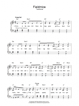 page one of Fieldmice (Piano, Vocal & Guitar Chords)