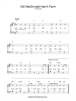 Old MacDonald Had a Farm - Chords, Tabs and Sheet Music