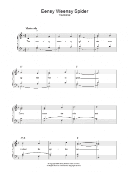 page one of Eensy Weensy Spider (Piano, Vocal & Guitar Chords)