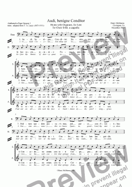 page one of Hymn Audi benigne Conditor for Mixed Choir