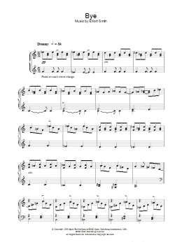 page one of Bye (Piano Solo)