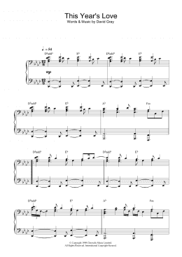 page one of This Year's Love (Piano Solo)