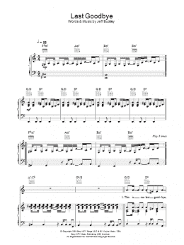 page one of Last Goodbye (Piano, Vocal & Guitar Chords)