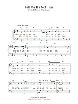 page one of Tell Me It's Not True (from Blood Brothers) (Piano, Vocal & Guitar Chords)