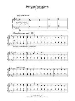 page one of Horizon Variations (Piano Solo)