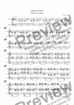 page one of neptune's descent - under the waves (short score)