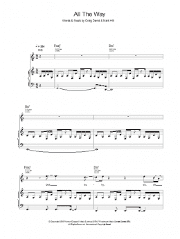 page one of All The Way (Piano, Vocal & Guitar Chords)