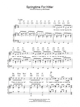page one of Springtime For Hitler (from The Producers) (Piano, Vocal & Guitar Chords)