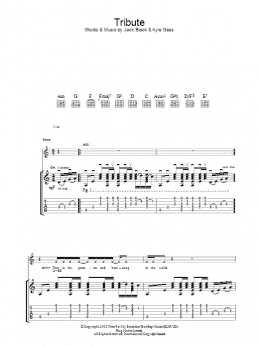 page one of Tribute (Guitar Tab)