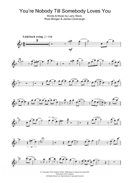 page one of You're Nobody Till Somebody Loves You (Tenor Sax Solo)