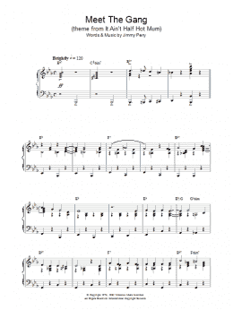 page one of Meet The Gang (theme from It Ain't Half Hot Mum) (Piano Solo)