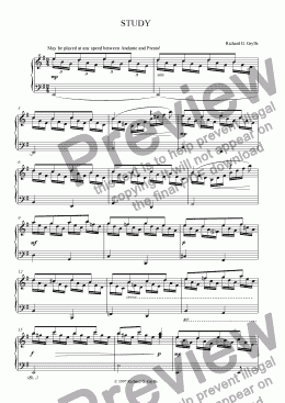 page one of Two Intermediate Pieces for Piano (1. Study)