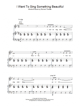 page one of I Want To Sing Something Beautiful (from Jerry Springer The Opera) (Piano, Vocal & Guitar Chords)