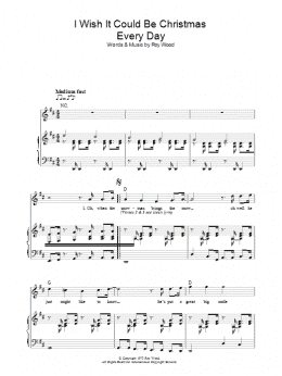 page one of I Wish It Could Be Christmas Every Day (Piano, Vocal & Guitar Chords)