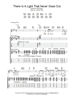 page one of There Is A Light That Never Goes Out (Guitar Tab)
