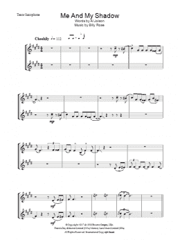 page one of Me And My Shadow (Lead Sheet / Fake Book)
