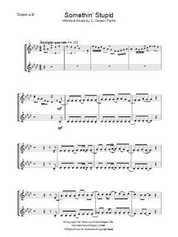 page one of Somethin' Stupid (Piano, Vocal & Guitar Chords)