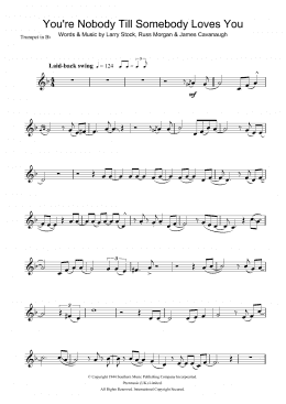 page one of You're Nobody Till Somebody Loves You (Trumpet Solo)