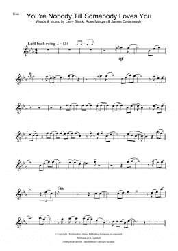 page one of You're Nobody Till Somebody Loves You (Flute Solo)