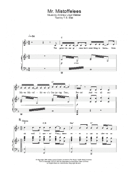 page one of Mr. Mistoffelees (from Cats) (Piano, Vocal & Guitar Chords)