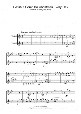 page one of I Wish It Could Be Christmas Every Day (Violin Duet)