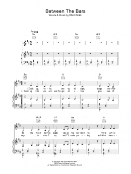 page one of Between The Bars (Piano, Vocal & Guitar Chords)