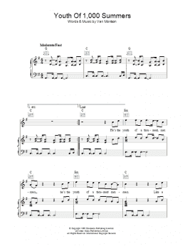 page one of Youth Of 1000 Summers (Piano, Vocal & Guitar Chords)