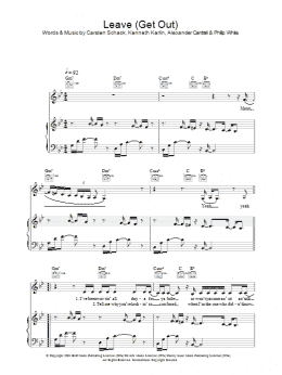 page one of Leave (Get Out) (Piano, Vocal & Guitar Chords)
