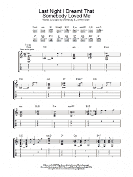 page one of Last Night I Dreamt That Somebody Loved Me (Guitar Tab)