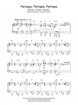 page one of Quizas, Quizas, Quizas (Perhaps, Perhaps, Perhaps) (Piano Solo)