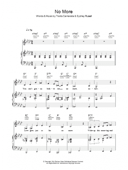 page one of No More (Piano, Vocal & Guitar Chords)