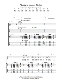 page one of Shakespeare's Sister (Guitar Tab)