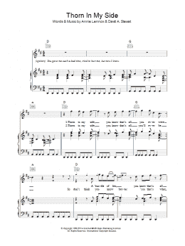 page one of Thorn In My Side (Piano, Vocal & Guitar Chords)