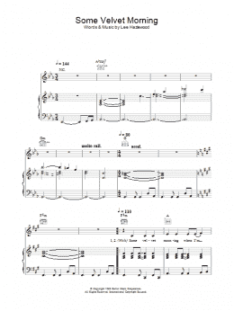 page one of Some Velvet Morning (Piano, Vocal & Guitar Chords)