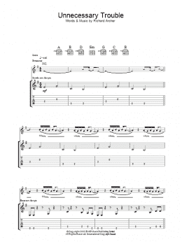 page one of Unnecessary Trouble (Guitar Tab)