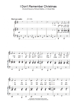 page one of I Don't Remember Christmas (from Starting Here, Starting Now) (Piano, Vocal & Guitar Chords)