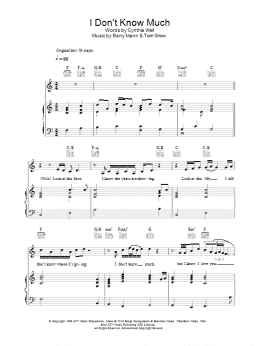 page one of Don't Know Much (Piano, Vocal & Guitar Chords)