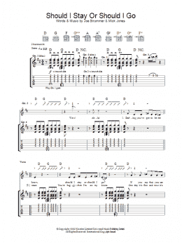 page one of Should I Stay Or Should I Go (Guitar Tab)