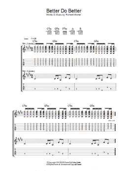 page one of Better Do Better (Guitar Tab)
