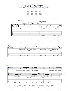 page one of I Like The Way (Guitar Tab)