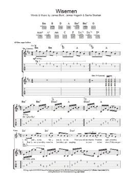 page one of Wisemen (Guitar Tab)