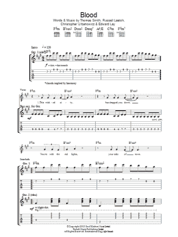 page one of Blood (Guitar Tab)