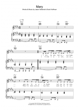 page one of Mary (Piano, Vocal & Guitar Chords)