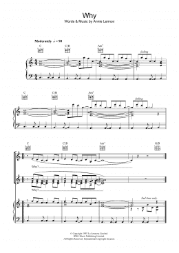 page one of Why (Piano, Vocal & Guitar Chords)