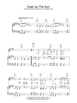 page one of Soak Up The Sun (Piano, Vocal & Guitar Chords)