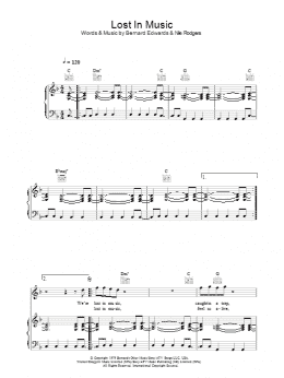 page one of Lost In Music (Piano, Vocal & Guitar Chords)